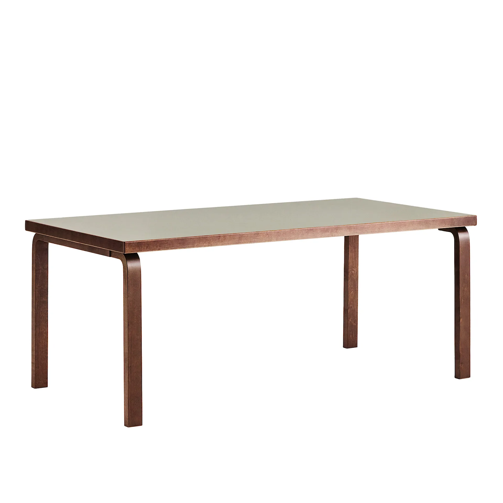 Table 83 Exclusive Edition walnut stain/linoleum olive - Artek - Alvar Aalto - NO GA