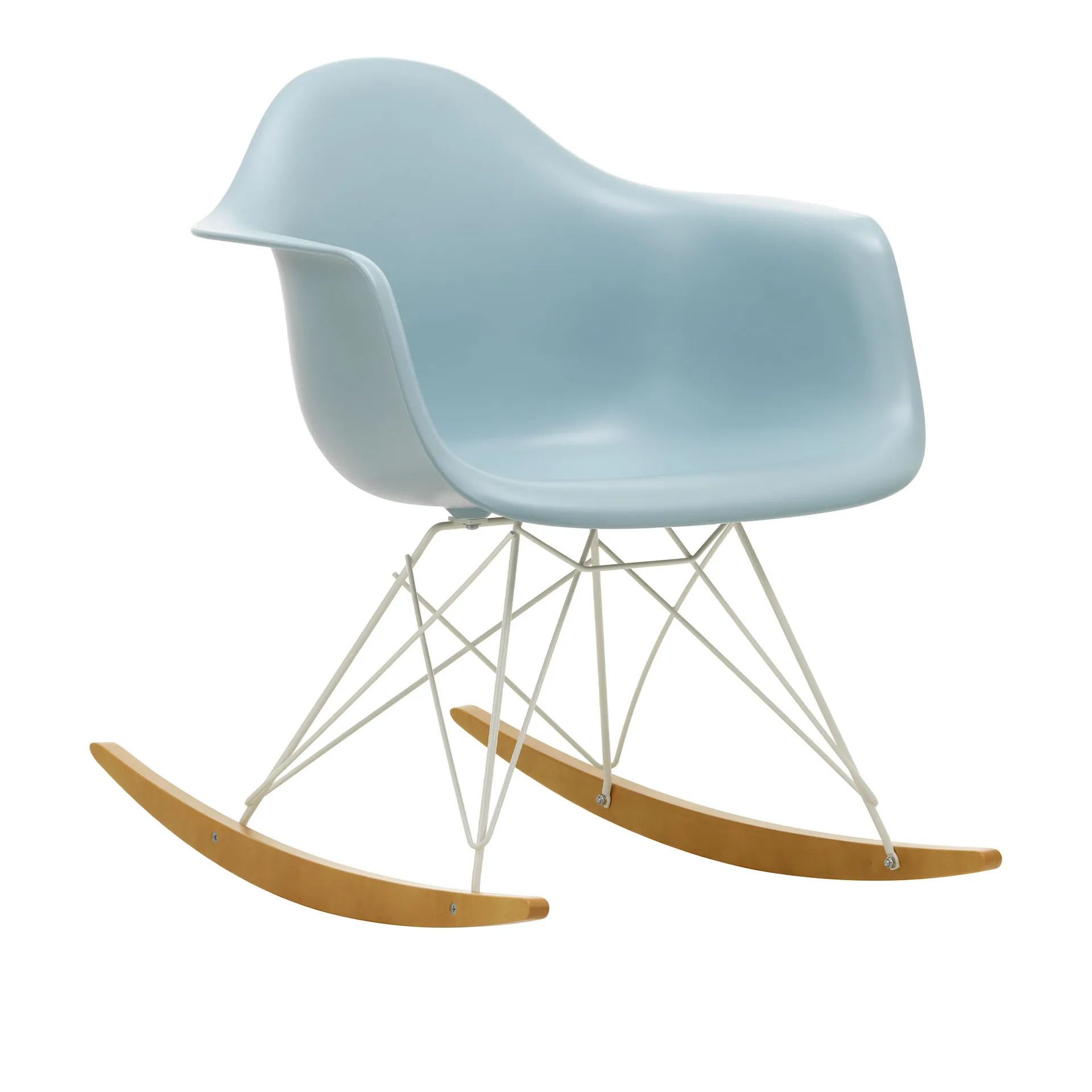 Eames RE Plastic Armchair RAR gyngestol White/Golden Maple - Vitra - Charles & Ray Eames - NO GA