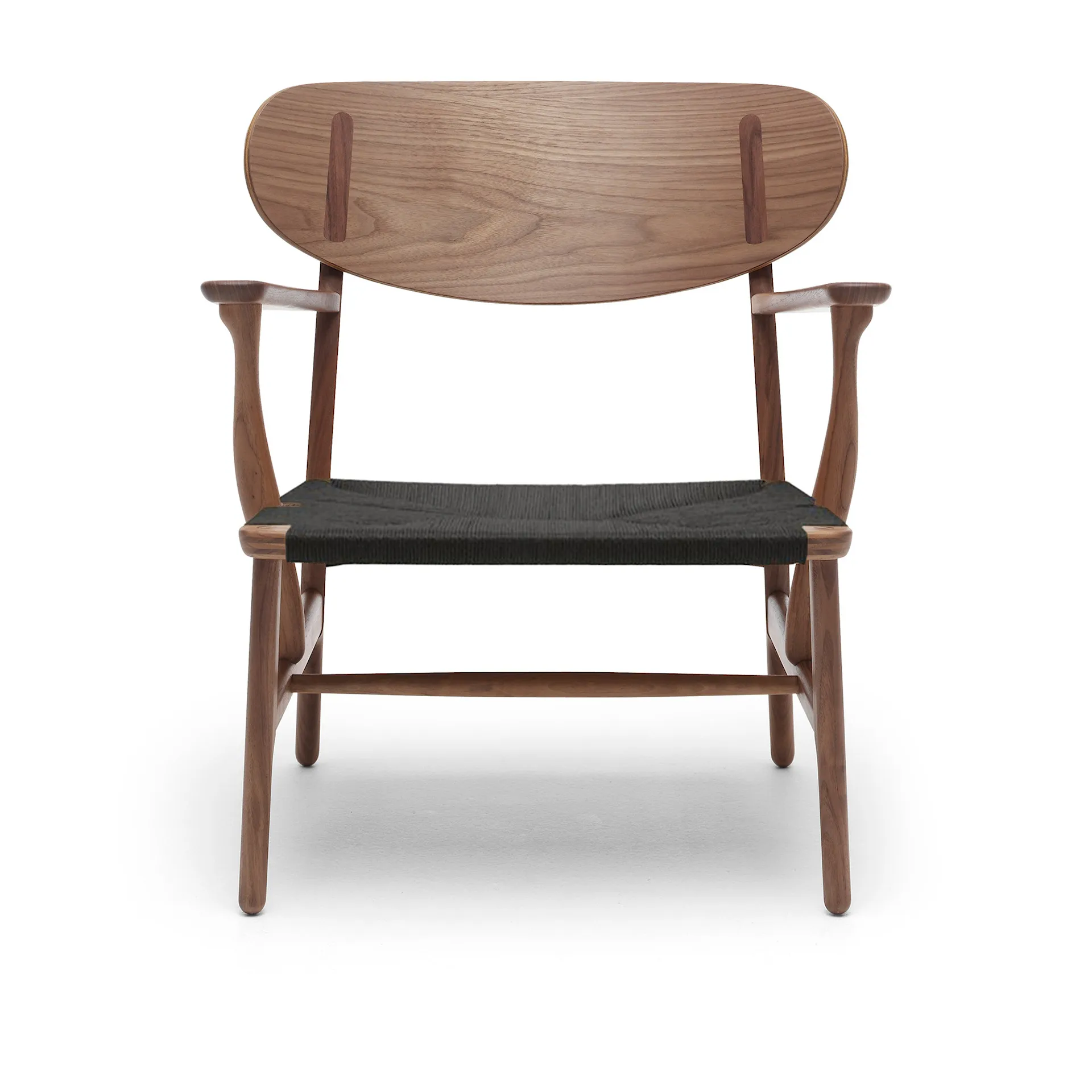 CH22 - Flettet papirsnor i valnøtt/sort - Carl Hansen - Hans J. Wegner - NO GA