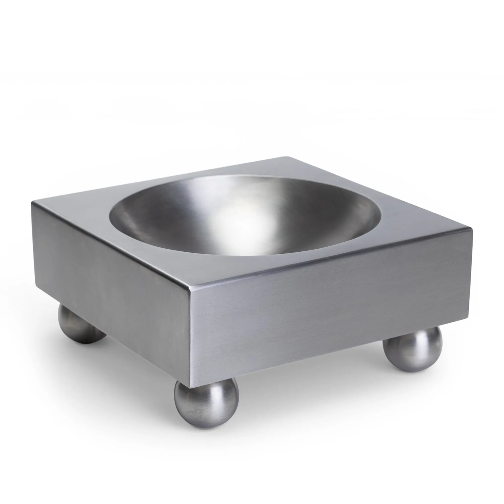 Brushed Stainless Steel Tray dekorativ skål - 1