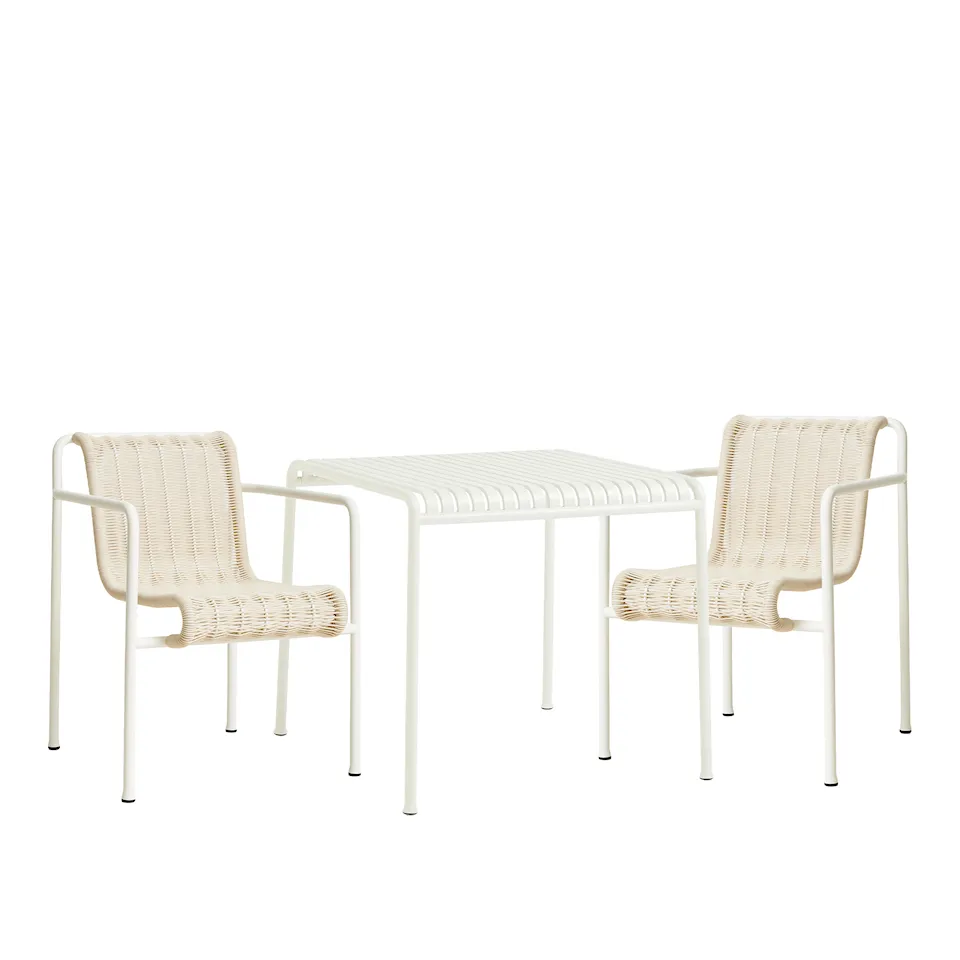 Palissade cord spisegruppe med bord & 2 karmstoler
