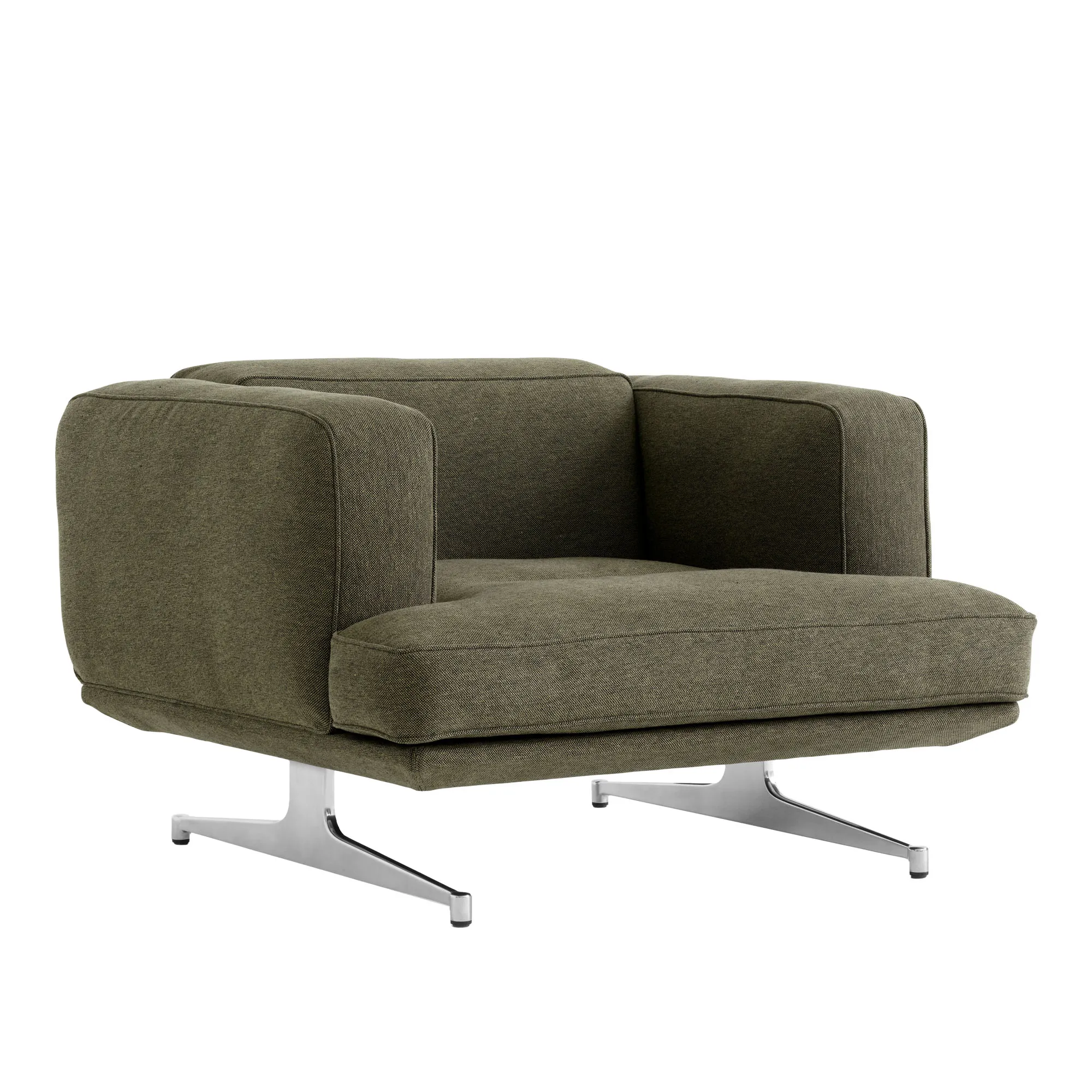 Inland AV21 1-seters sofa polert aluminium ben - 1
