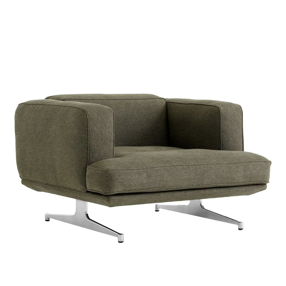 Inland AV21 1-seters sofa polert aluminium ben