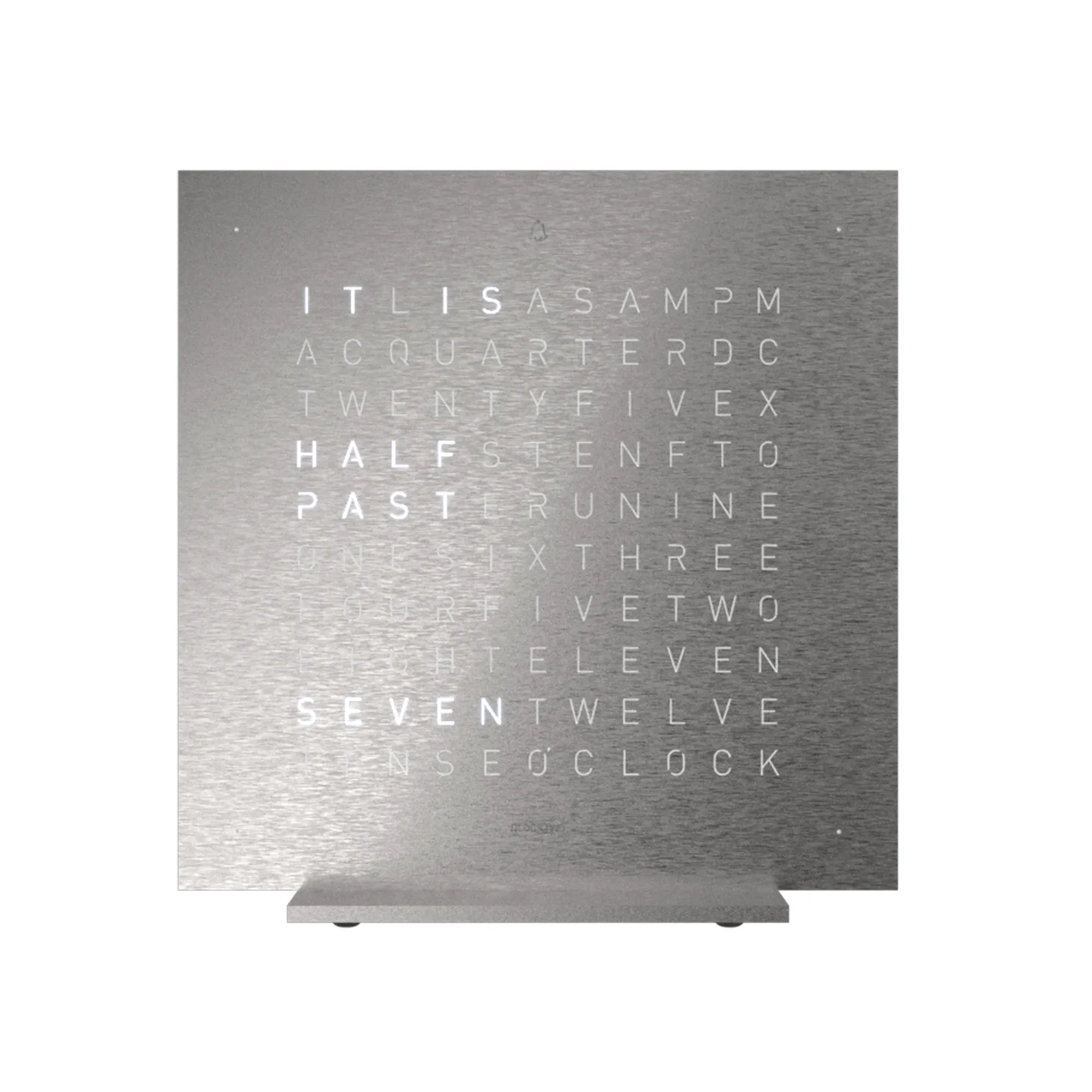 Qlocktwo Earth 13,5 – Stainless Steel - 1