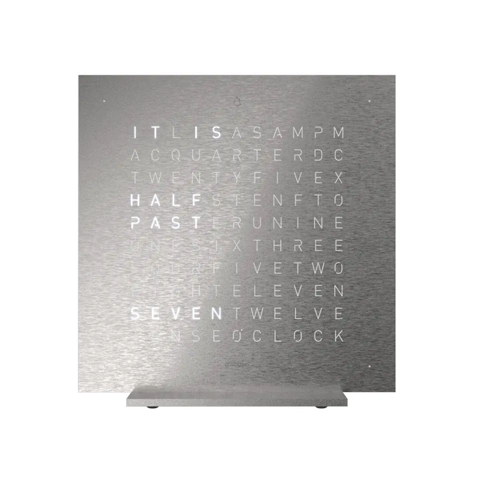 Qlocktwo Earth 13,5 – Stainless Steel