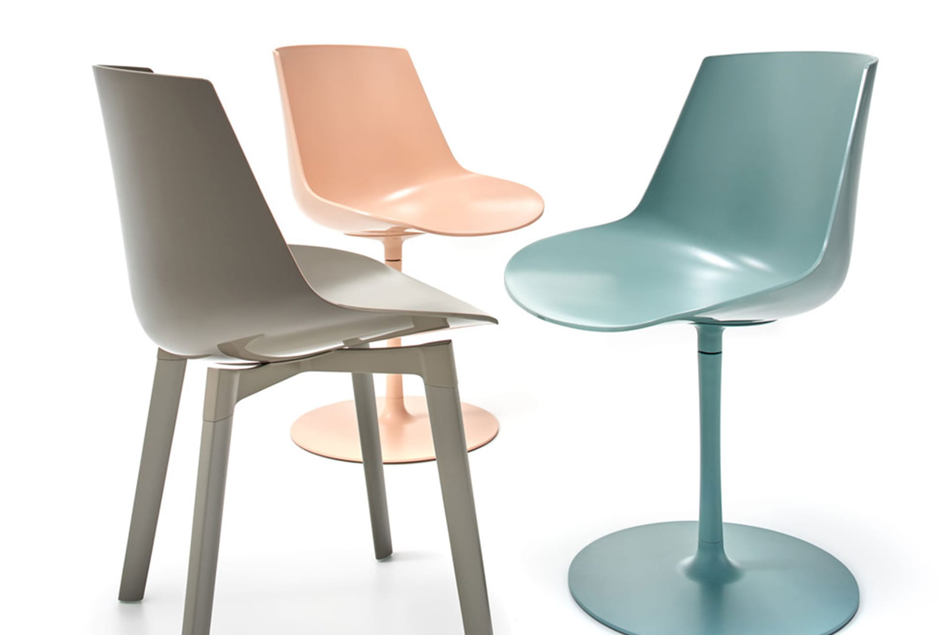 Flow Chair Color Soft Touch Cross Base - MDF Italia - NO GA