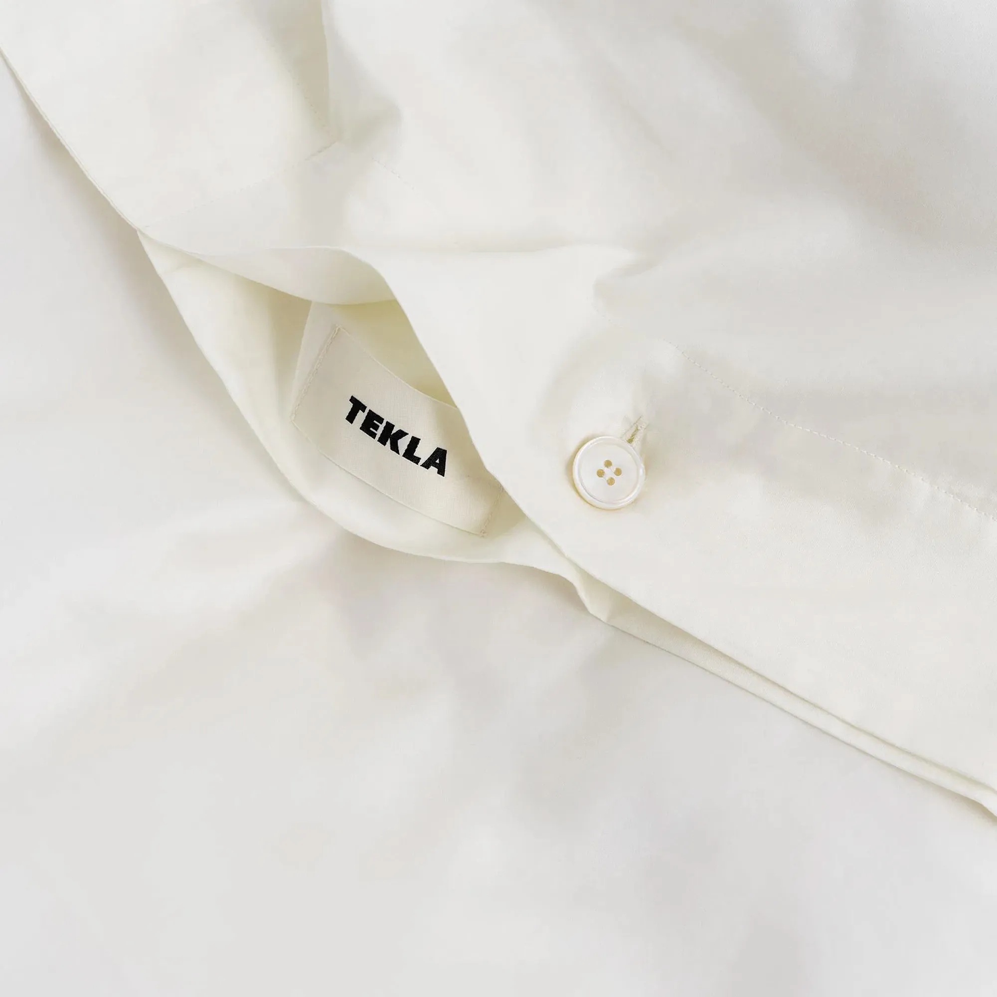 Sateen Solid Cloud White dynetrekk - 4