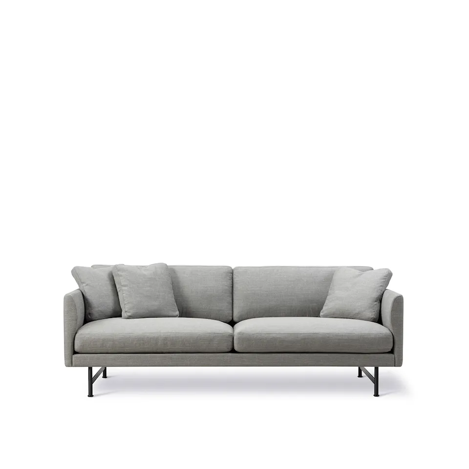 Calmo 2-seters sofa svart stål