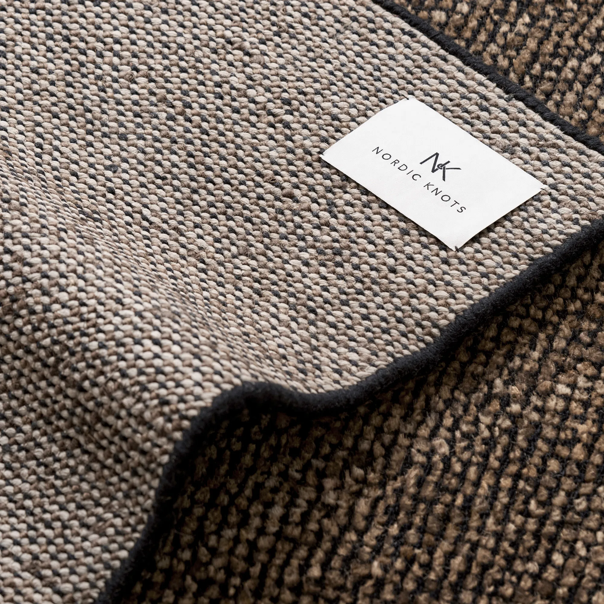 Savanna Dark Jute/Black ull- og juteteppe - 5
