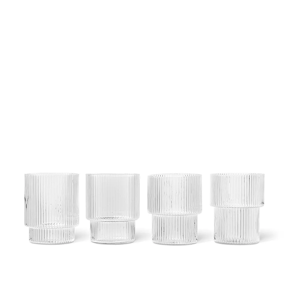 Ripple drikkeglass 4-pakning
