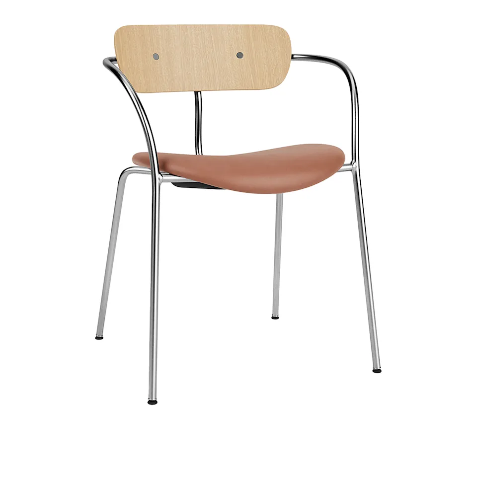 Pavilion Armchair AV4 seat upholstered chrome