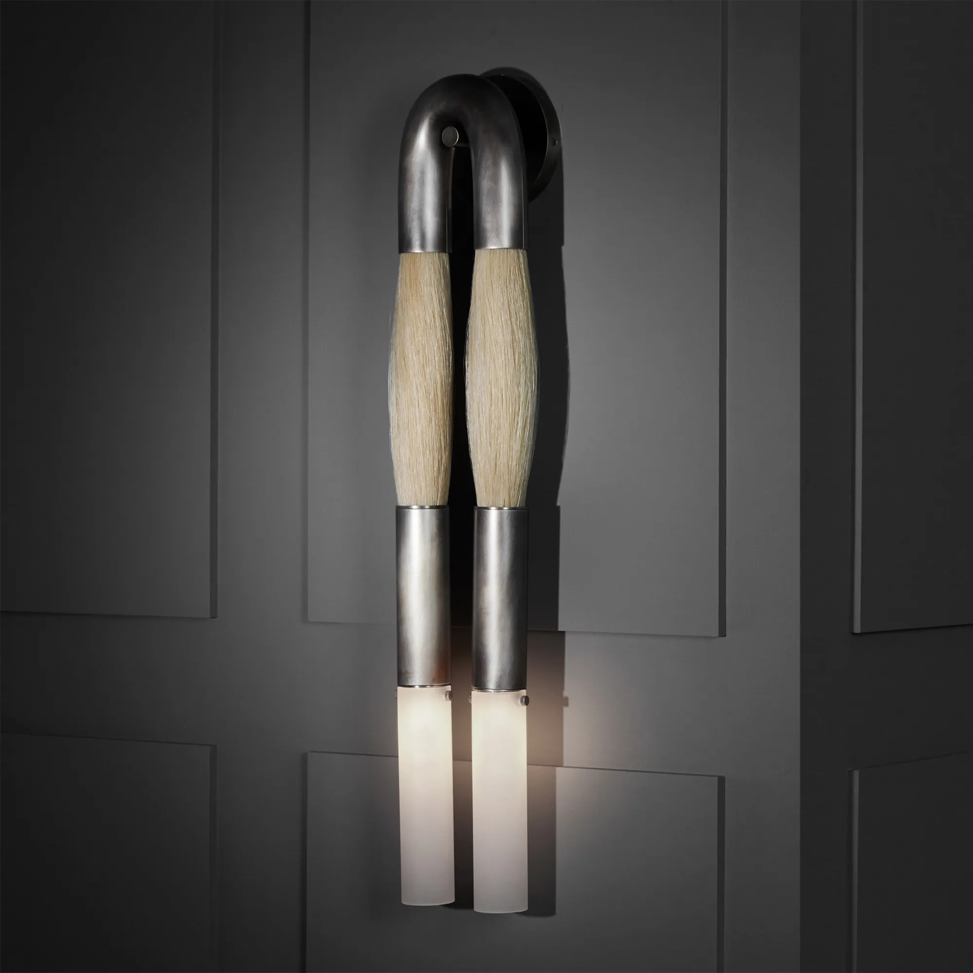 Horsehair : Sconce - Tarnished Silver/Palomino - 4