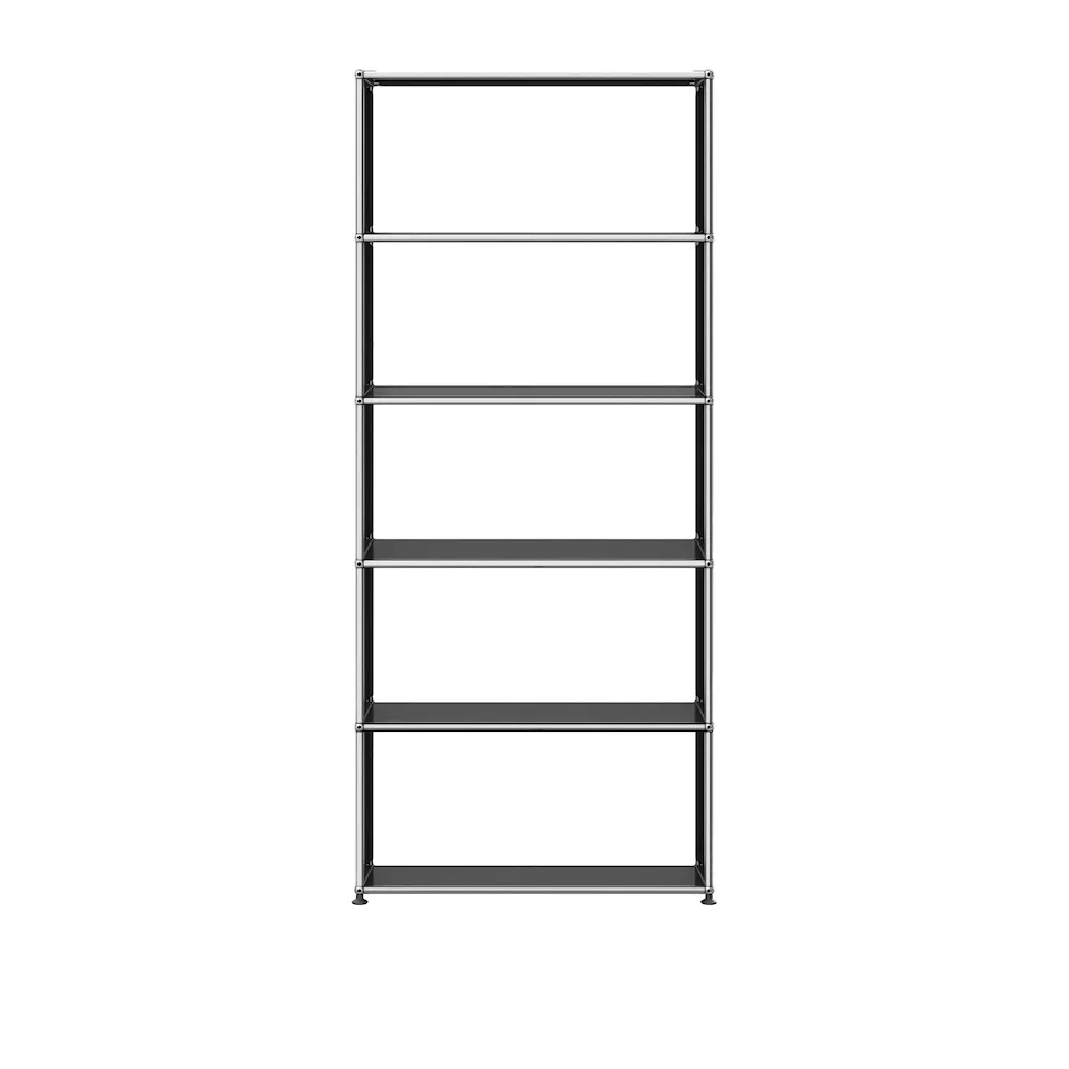 USM Haller 108 Shelving, Graphite Black