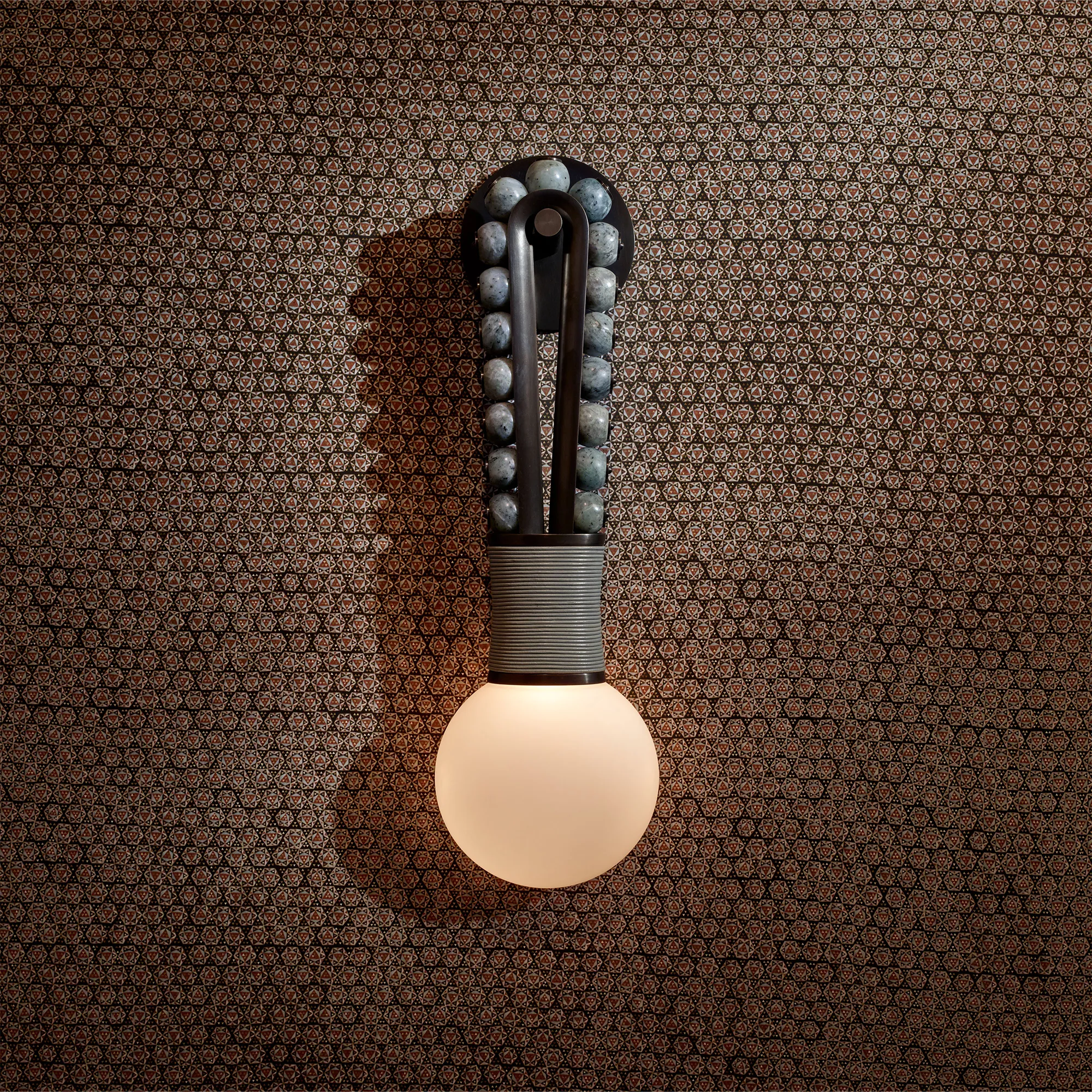 Talisman : Loop Sconce - Blackened Brass/Jade - 3