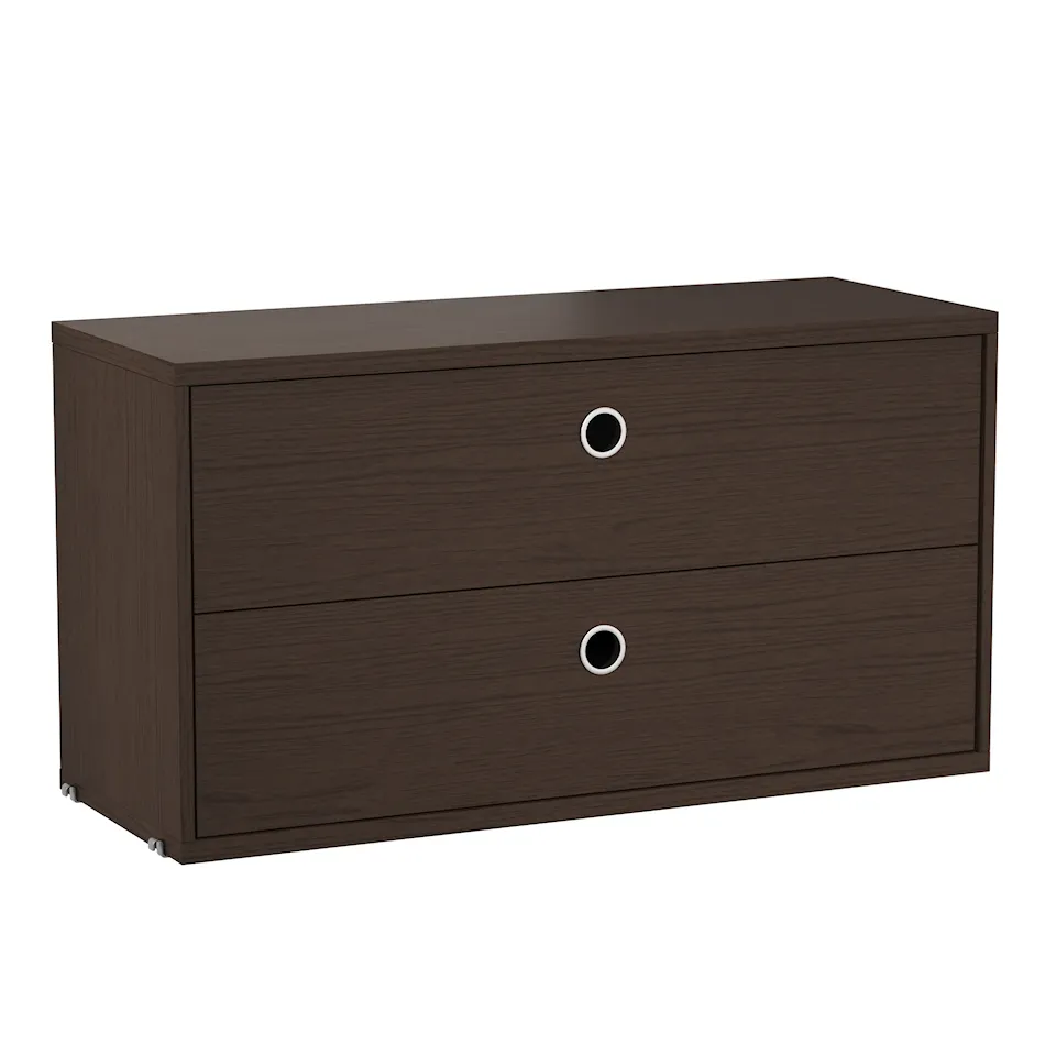 Kommode 78x30 cm mørk eik