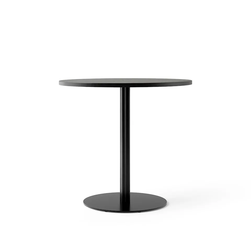 Harbour Column Dining Table Ø80 Black Painted Oak Veneer With Black Base