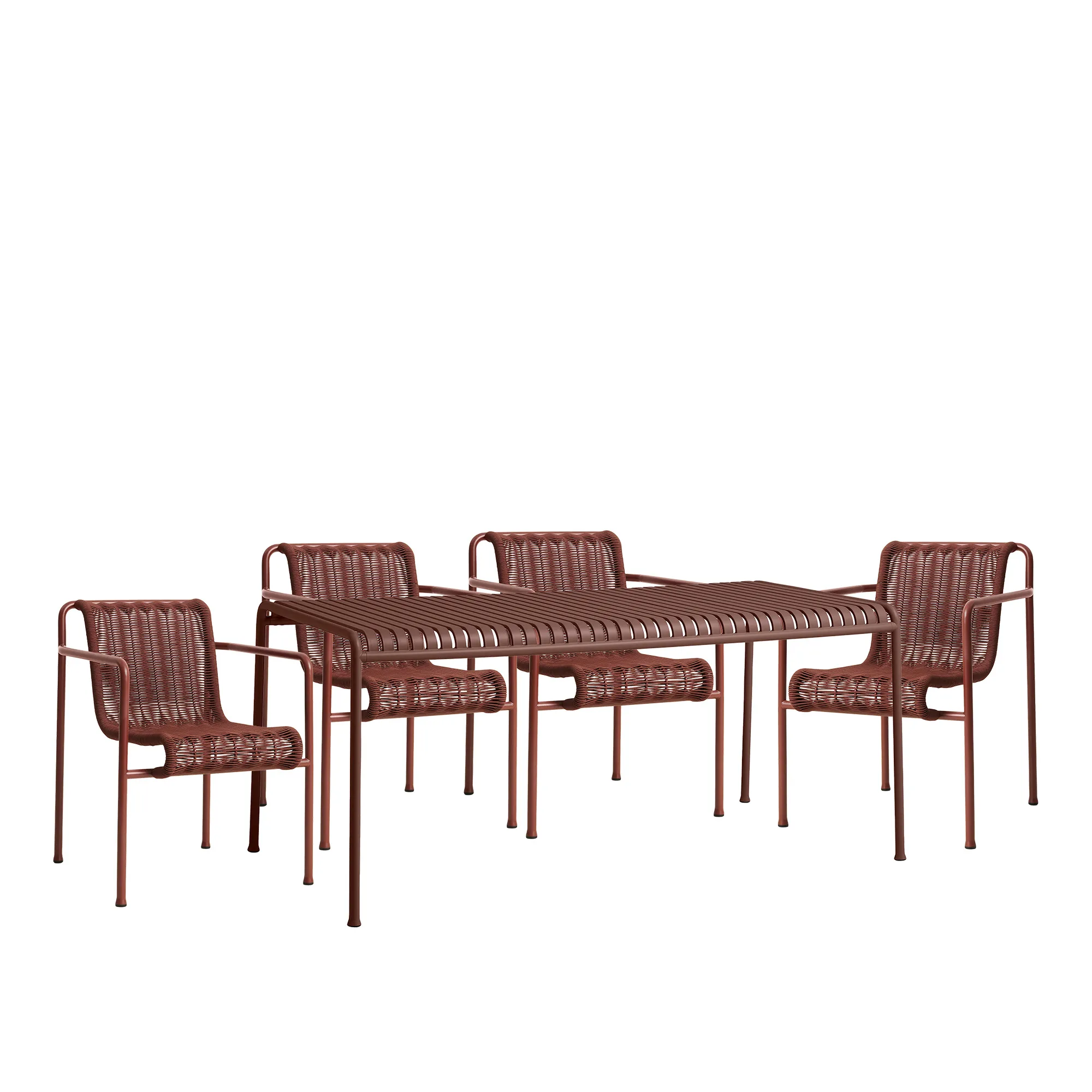 Palissade cord spisegruppe med matbord & 4 karmstoler - 1