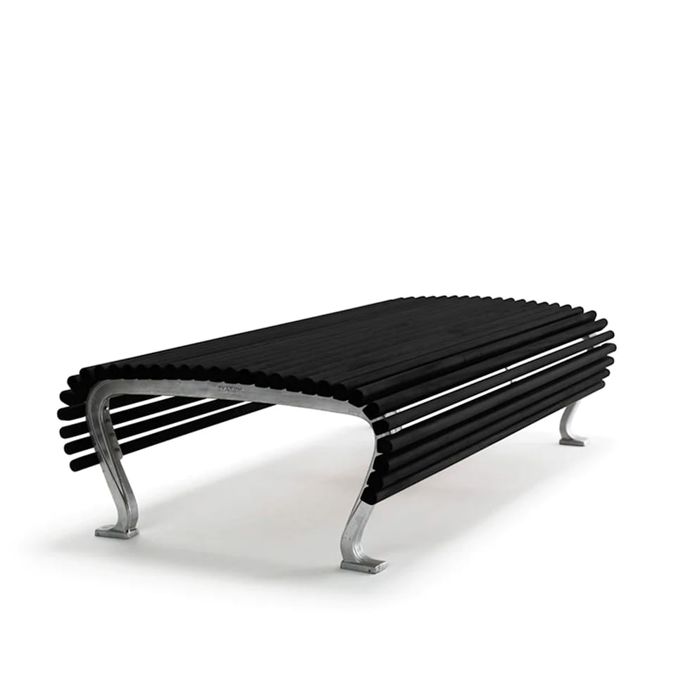 Jujol Bench Wide Black Lacquered Mahogany