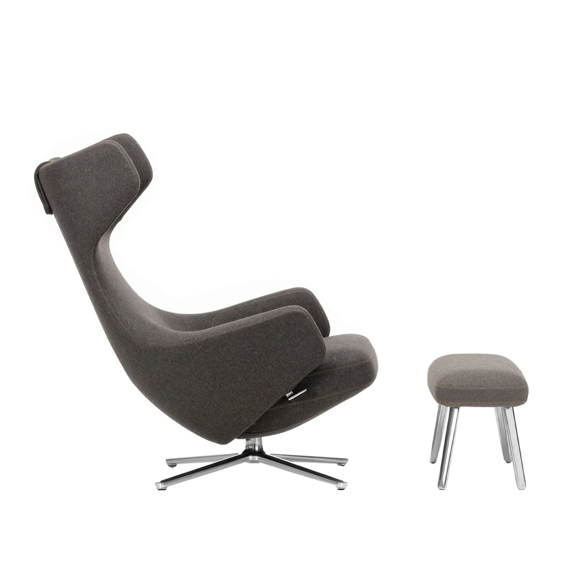 Grand Repos lenestol & Panchina fotskammel Polished - Vitra - Antonio Citterio - NO GA