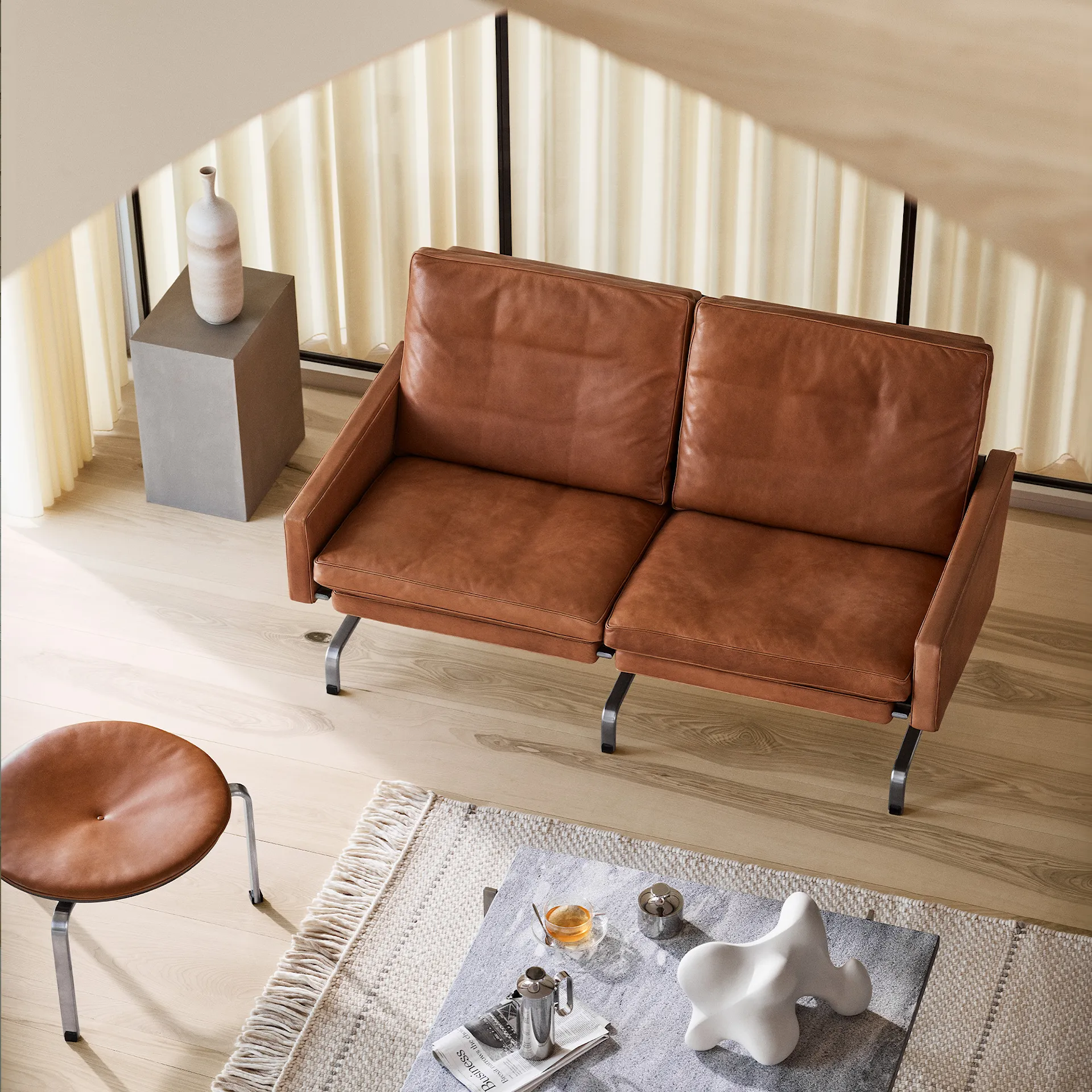 PK31 3-seters sofa - Fritz Hansen - Poul Kjærholm - NO GA