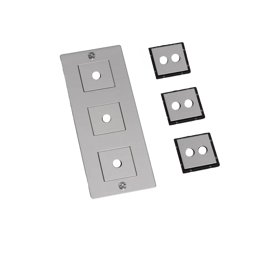 3G Wall Plate Vertical With Infills