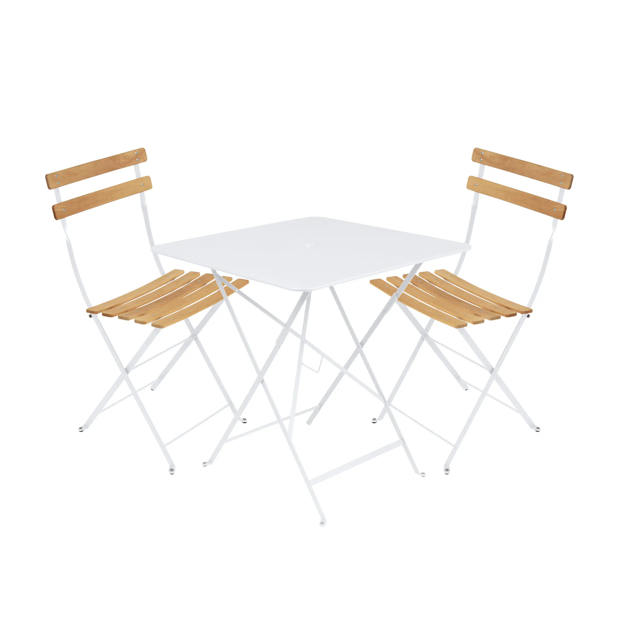 Bistro spisegruppe bord 71cm & 2 tre stoler - 1