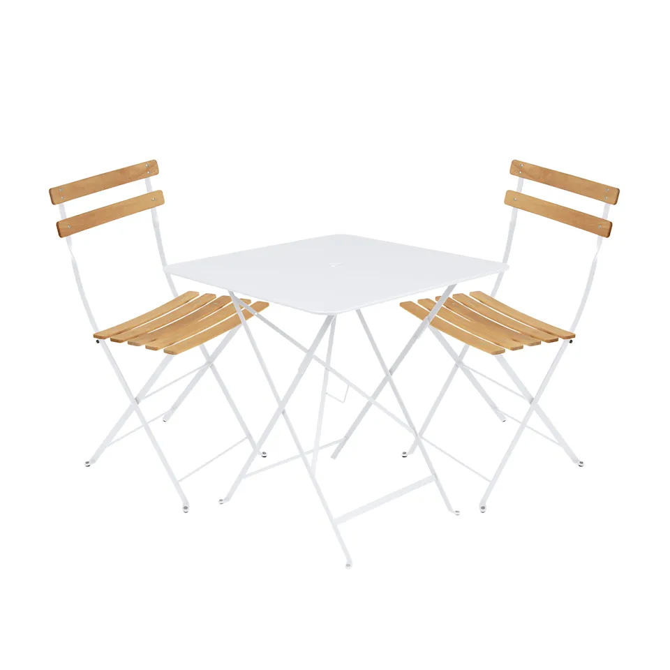 Bistro spisegruppe bord 71cm & 2 tre stoler