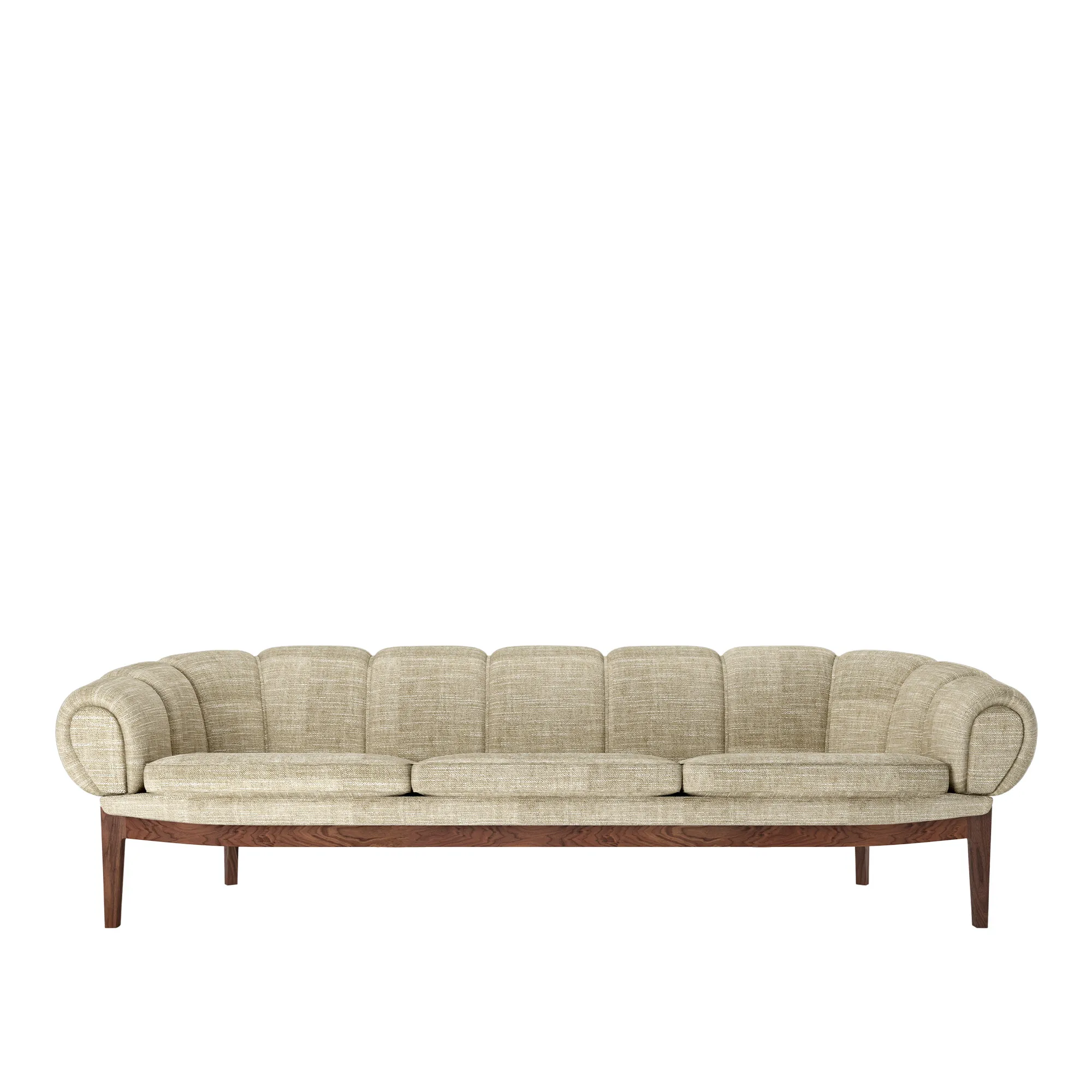 Croissant 3-seters sofa valnøtt - 1