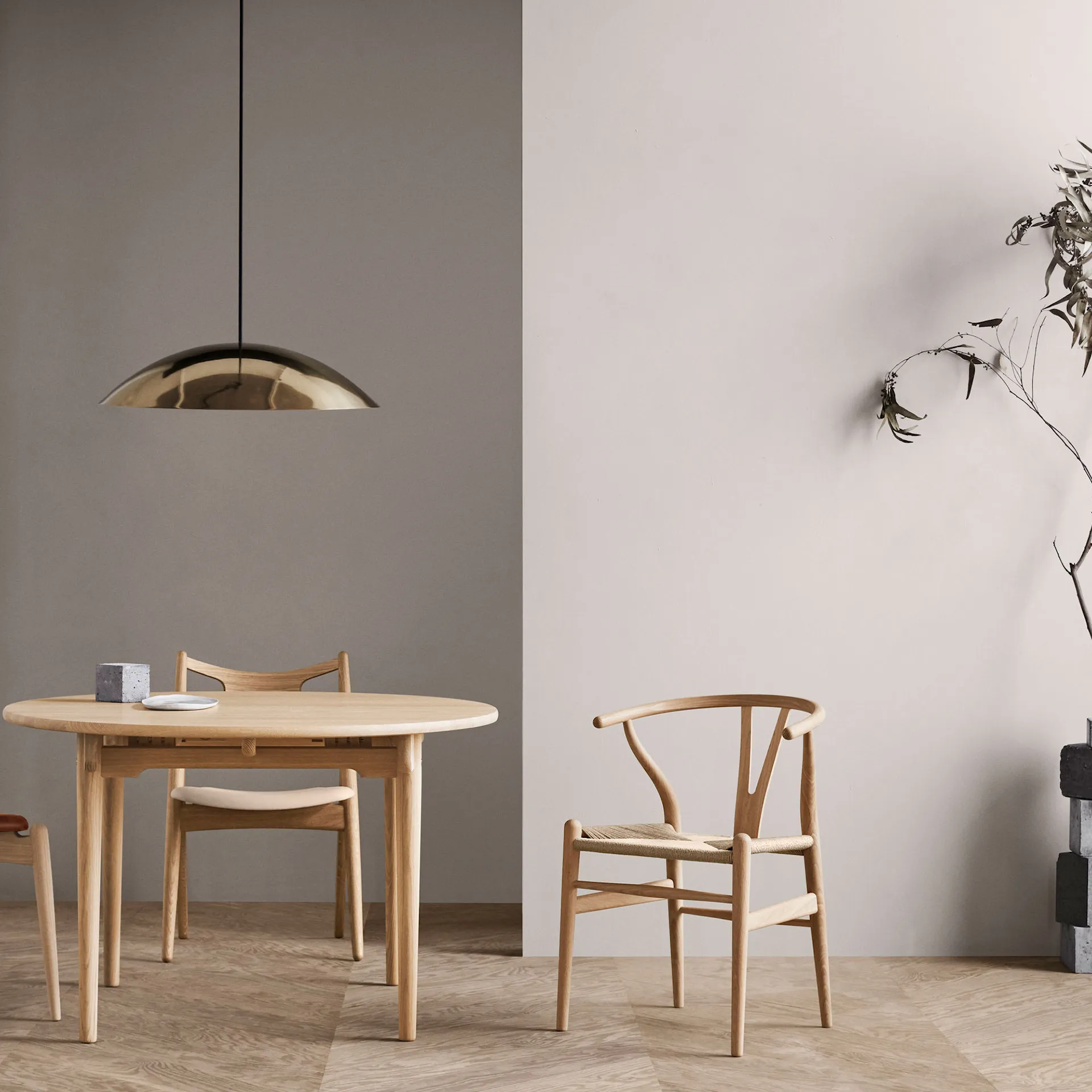 CH24 Y-stol - Eik/Naturfarget flettet papirsnor - Carl Hansen - Hans J. Wegner - NO GA