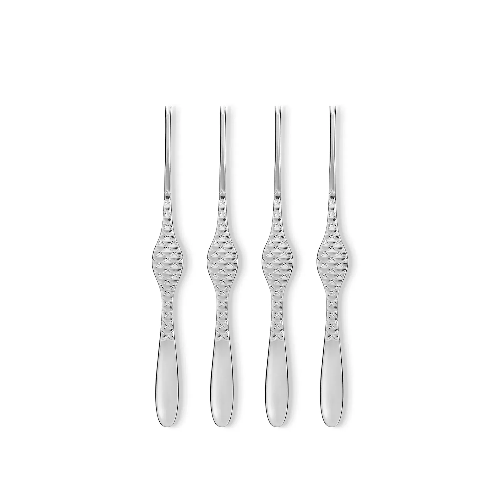 Colombina fish Shellfish fork - set of 4 - Alessi - NO GA