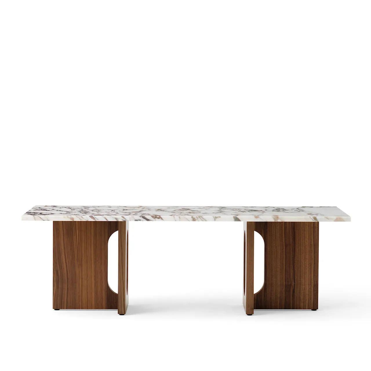 Androgyne Lounge Table, Base Natural Oak, Top Kunis Breccia Stone