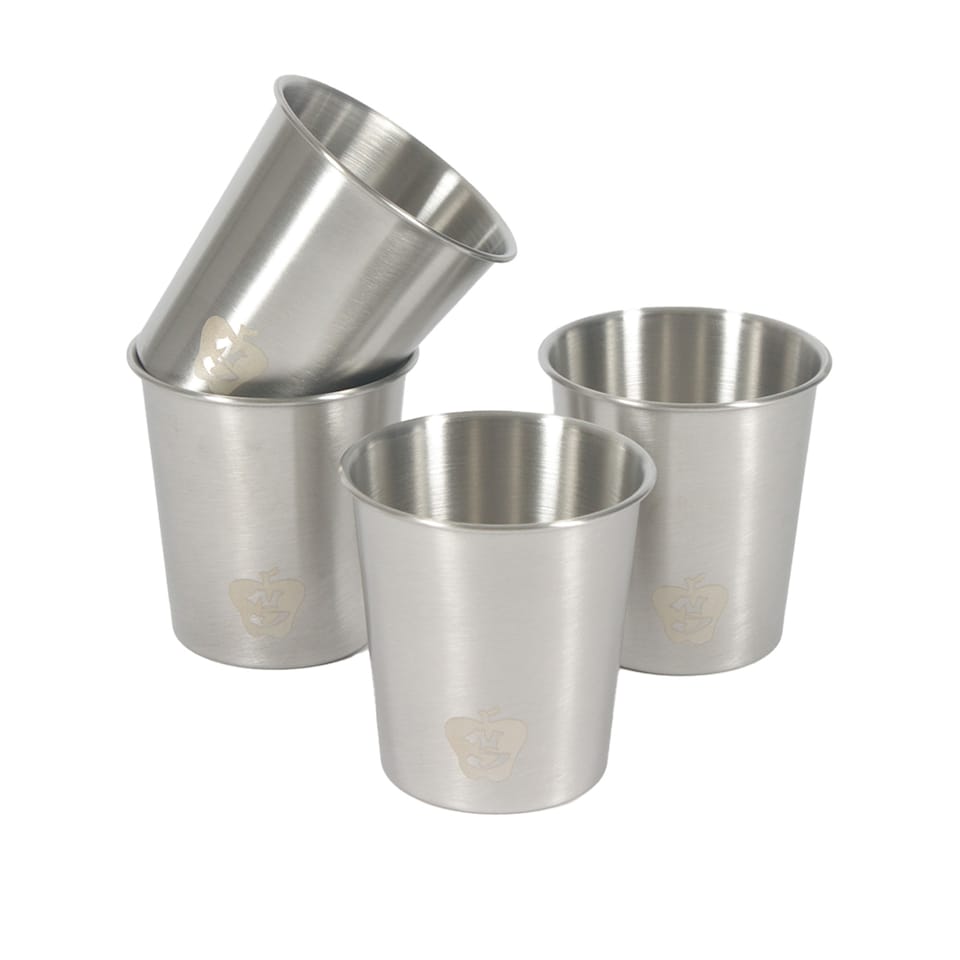 Steel Cup Pick Up Stainless Steel Set of 4