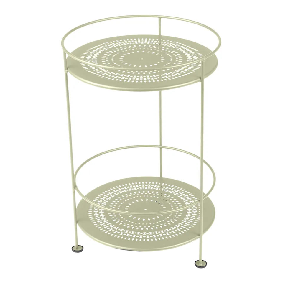 Guinguette Side Table With Perforated Double Top Willow Green 65