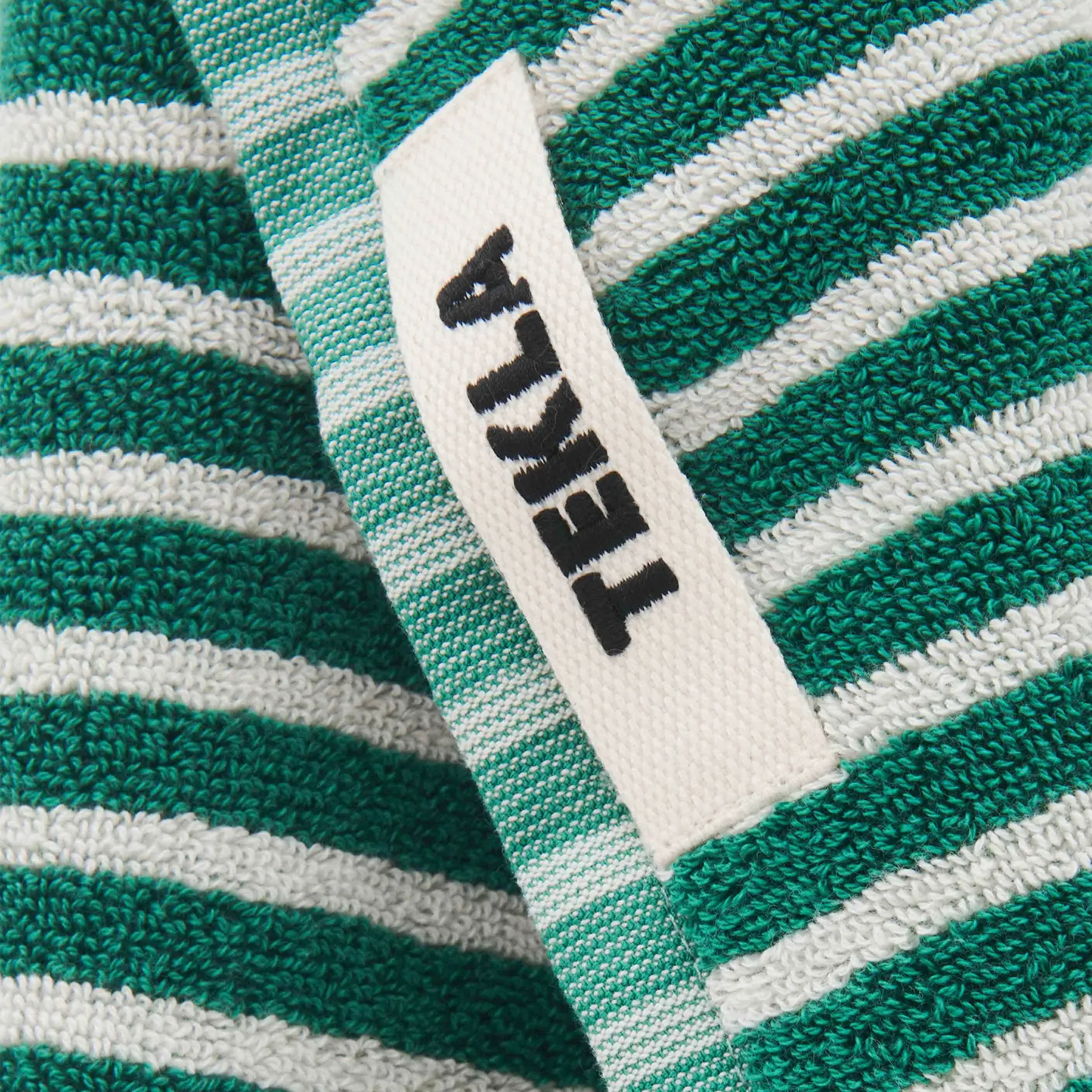 Terry Towel Teal Green Stripes - TEKLA - NO GA