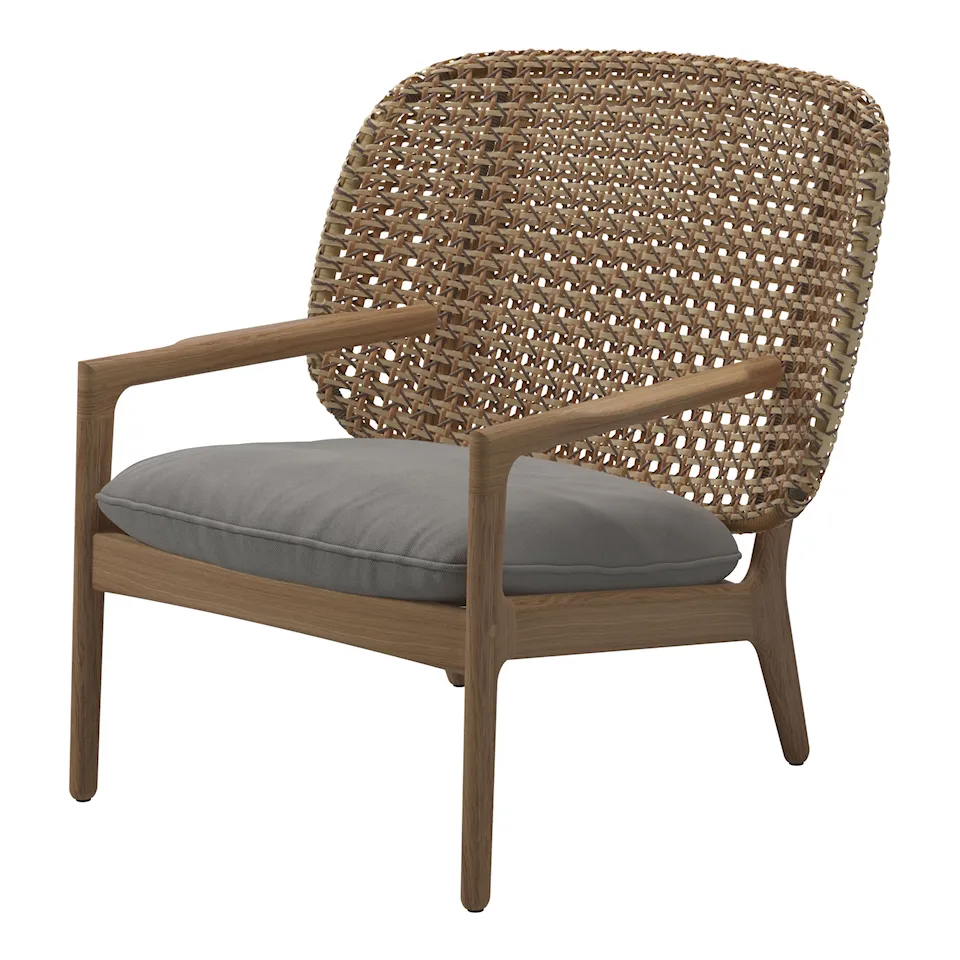 Kay Low Back Lounge Chair Harvest / Fife Canvas Grey