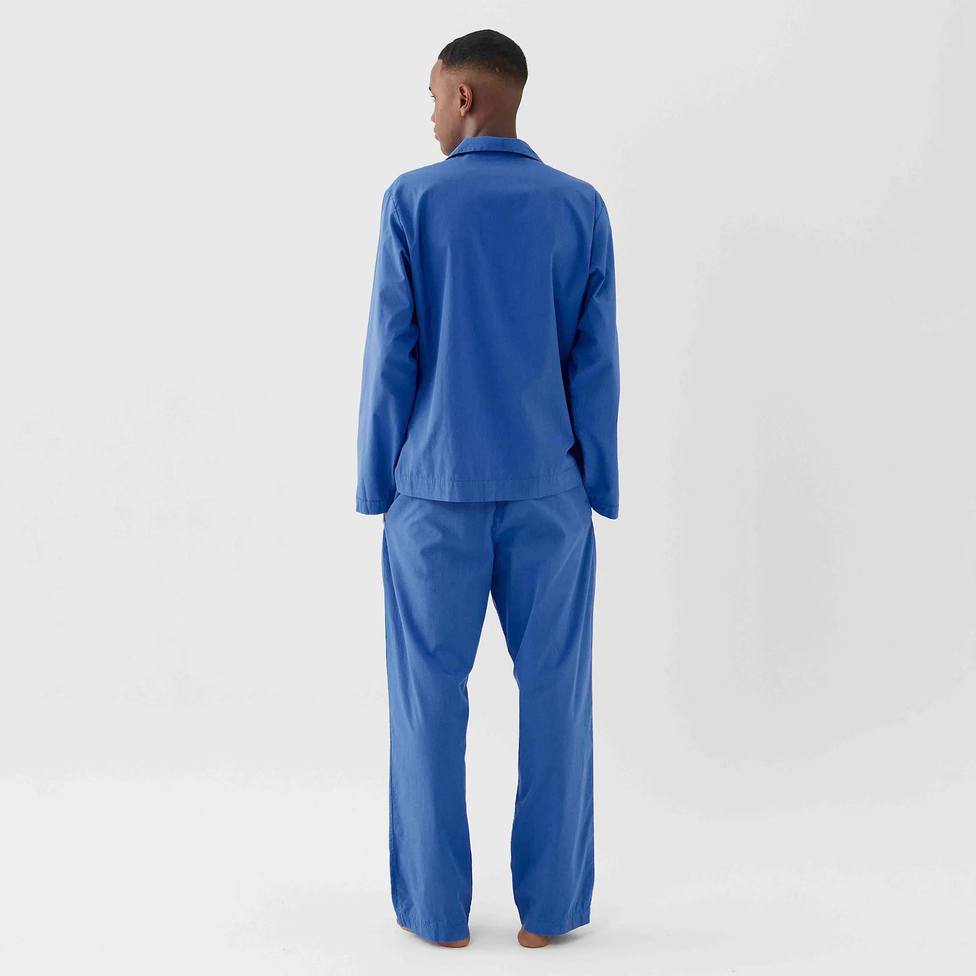 Poplin Sleepwear Shirt Royal Blue - TEKLA - NO GA