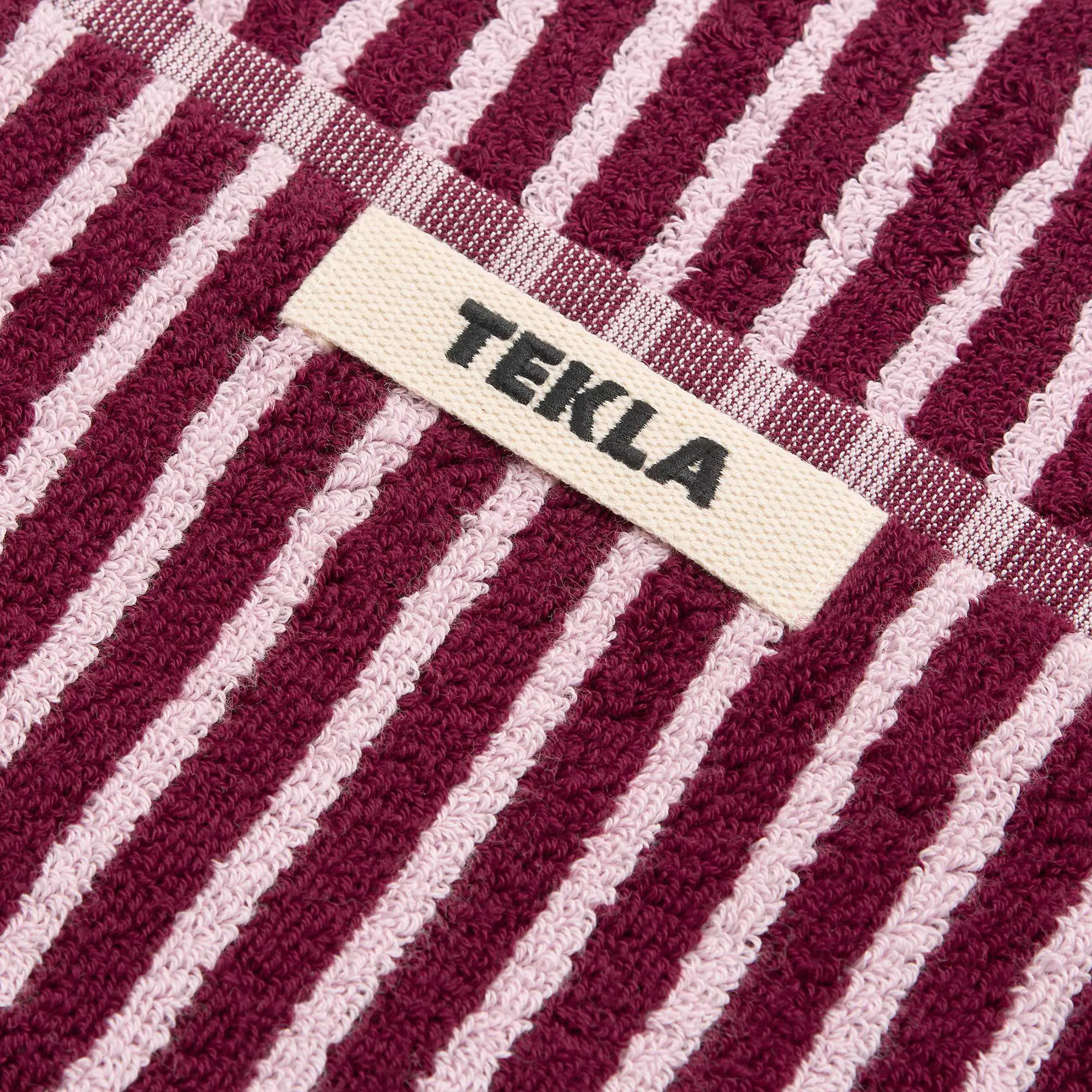 Terry Red & Rose Stripes håndkle - 5
