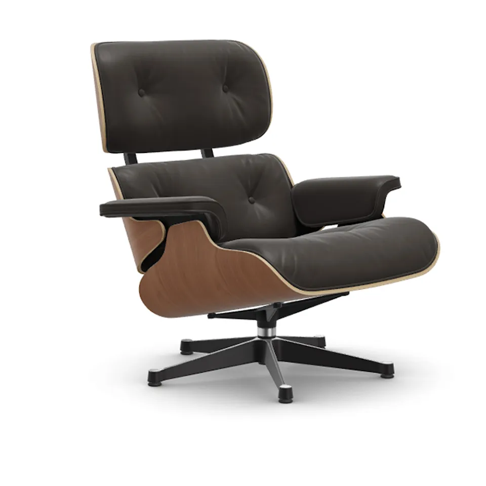 Eames Lounge Chair Cherry Polished/Black lenestol