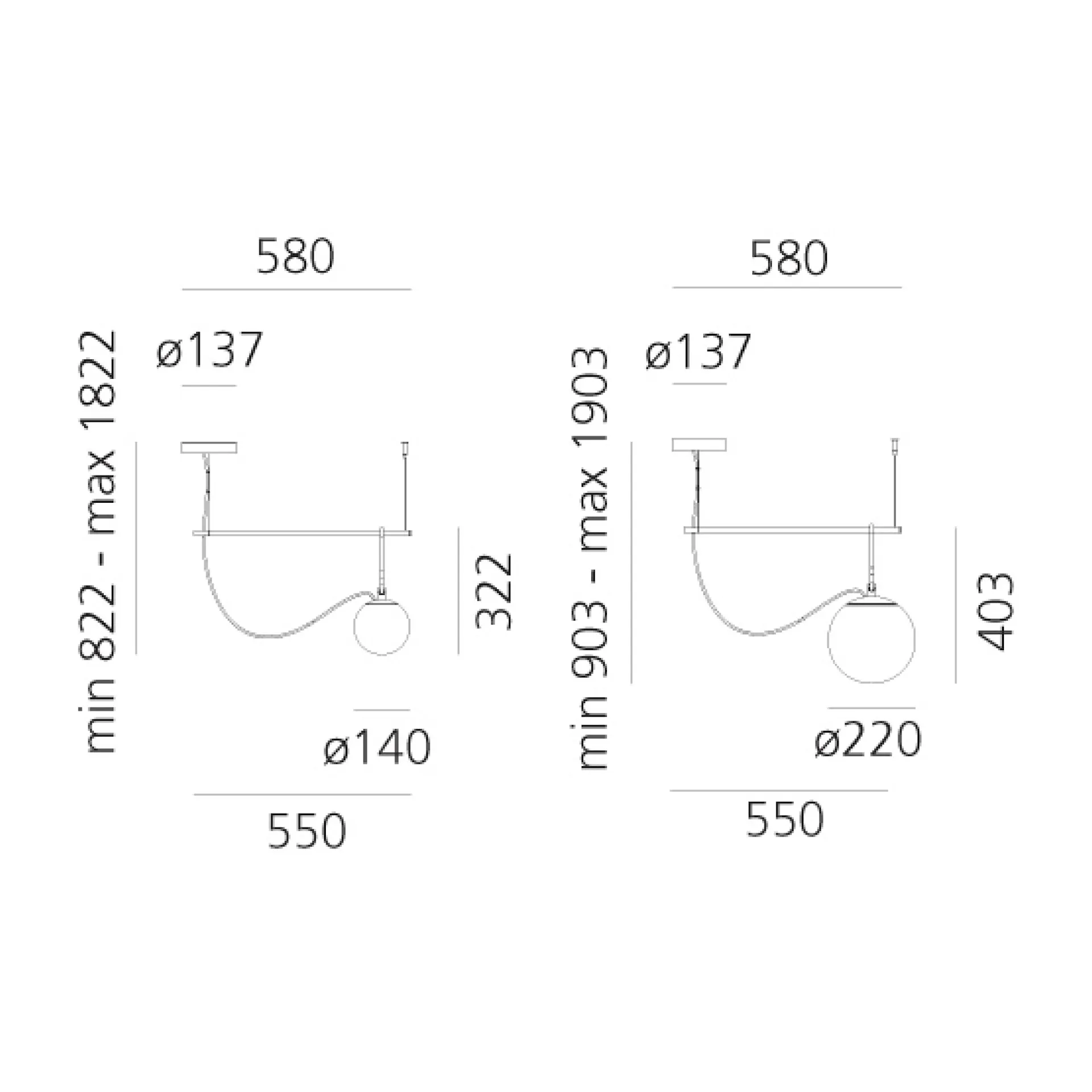 nh S1 Pendellampe - Artemide - NO GA