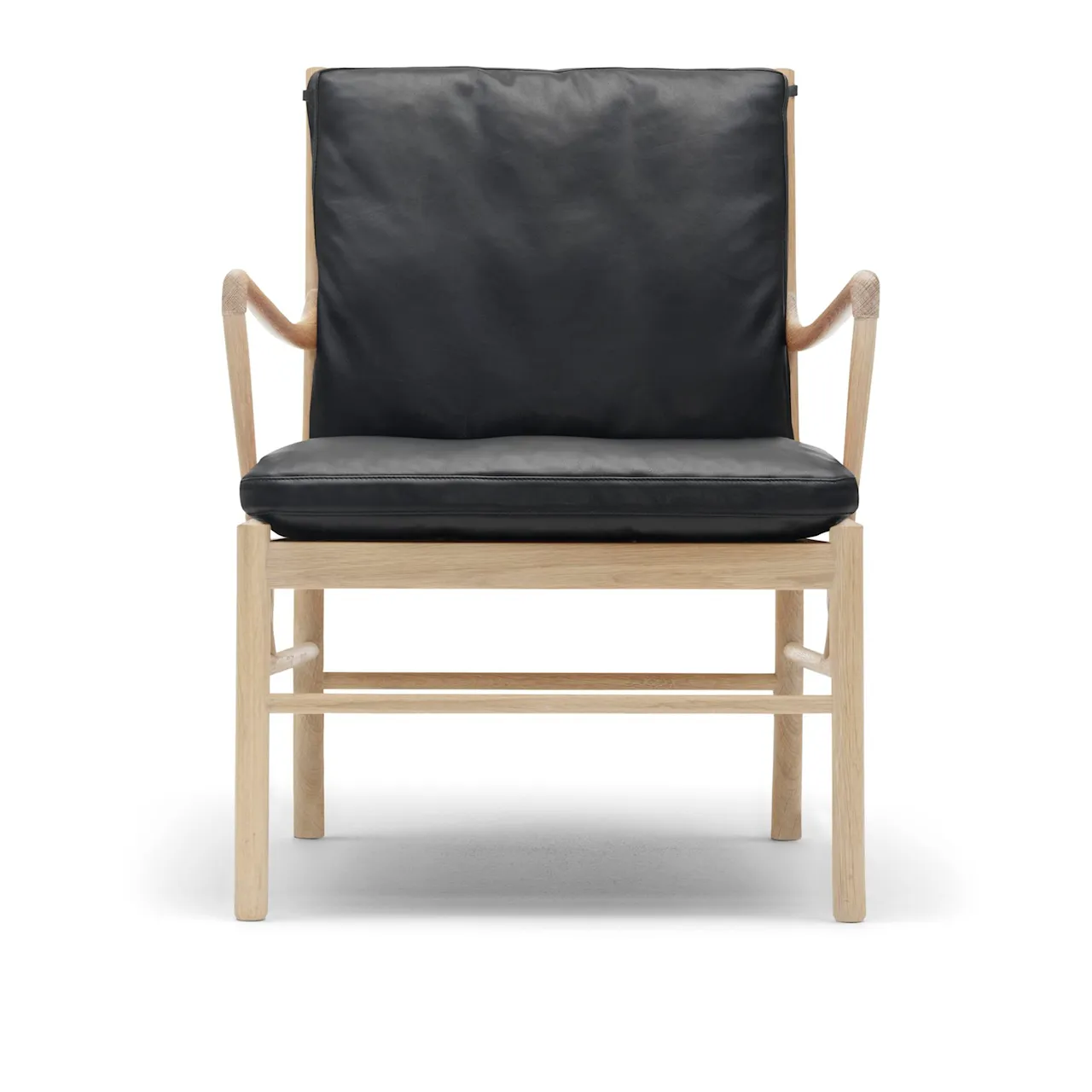 OW149 - Colonial Chair, Tvålad Ek, Lädergrupp C Sif - 95