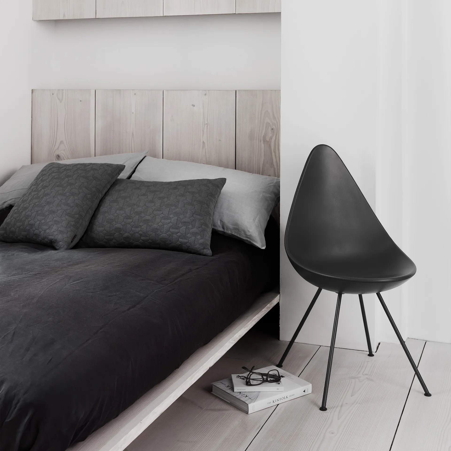 3110 Drop stol Black - Fritz Hansen - Arne Jacobsen - NO GA