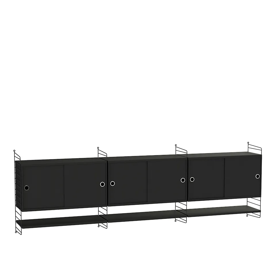 Stue hyllesystem F svart/svart