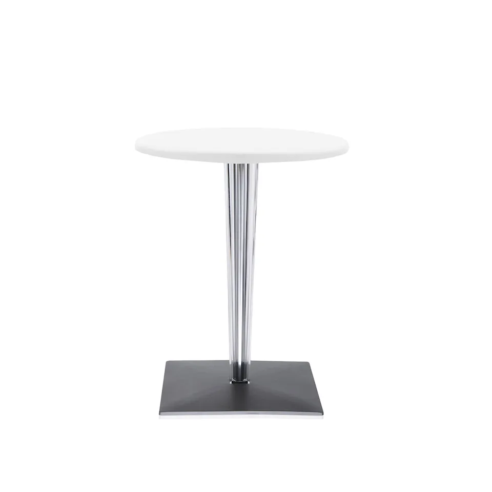 Top Top Table 4210 Ø60, White Melamine Top, Square Base