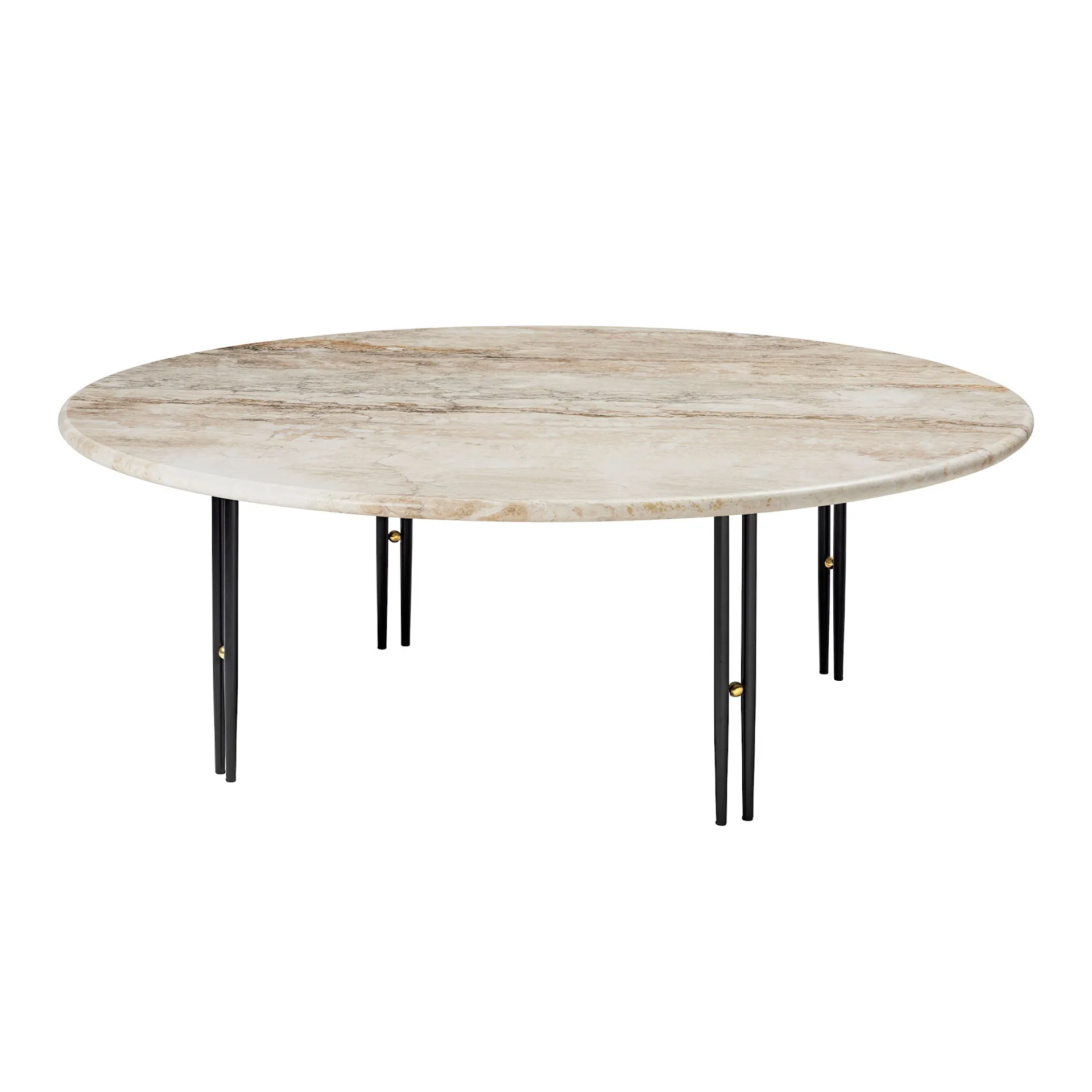 IOI Coffee Table - Round, Ø100 Top Rippled Beige - Gubi - GamFratesi - NO GA