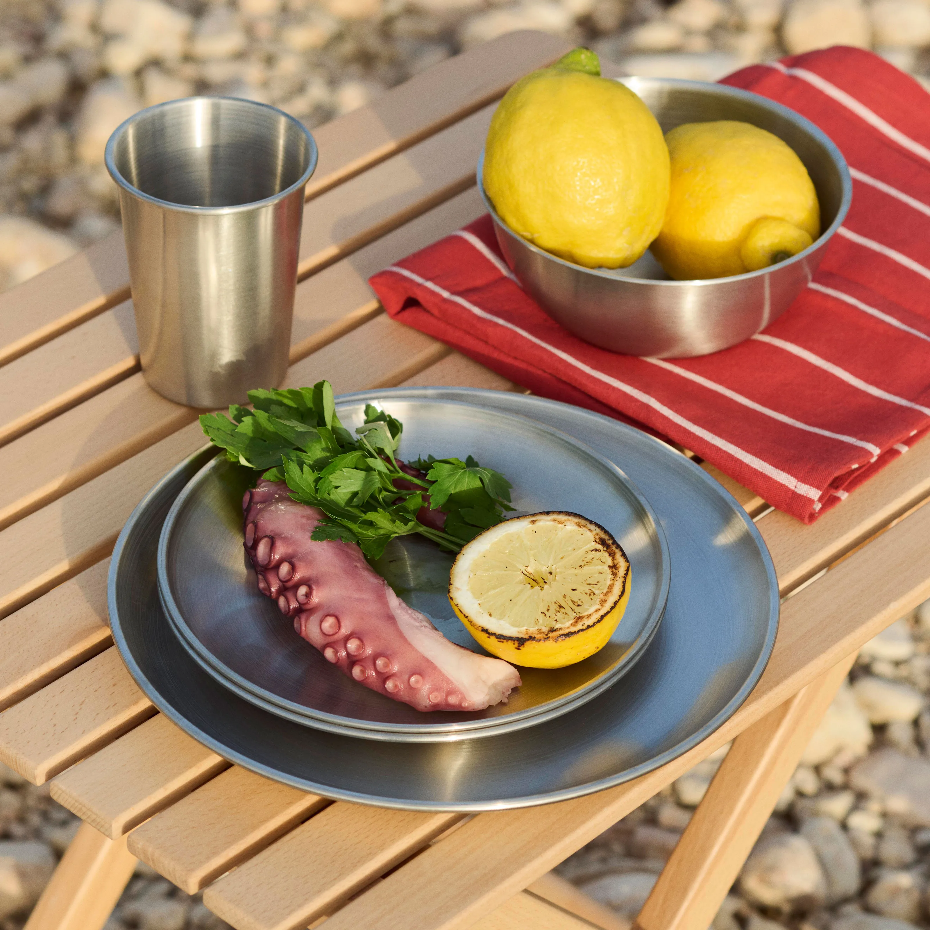 Outdoor Market Steel Plate Set of 2 - 2
