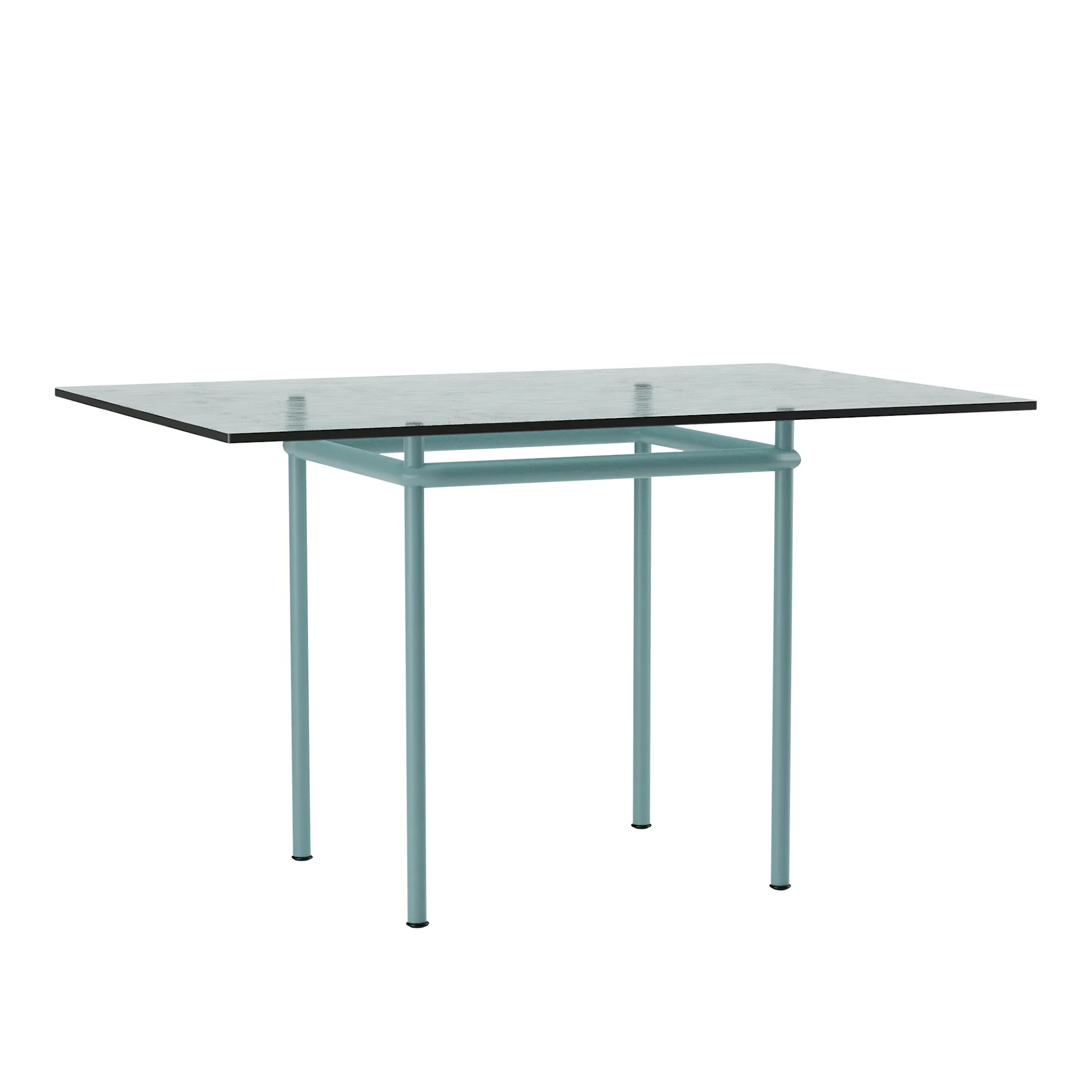 LC12 La Roche Table Light Blue Enamel Steel Base 120 X 80 cm - Cassina - Le Corbusier - NO GA