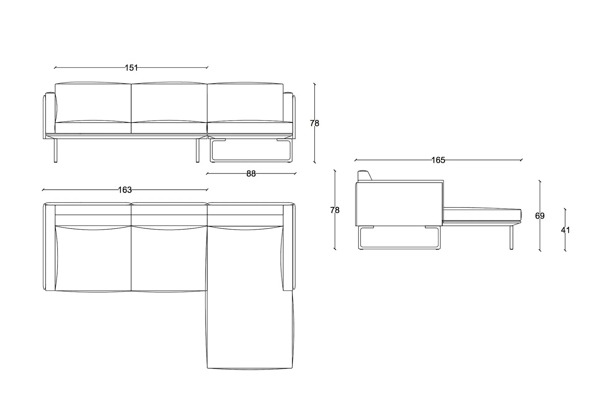 202 8 Sofa - Cassina - Piero Lissoni - NO GA