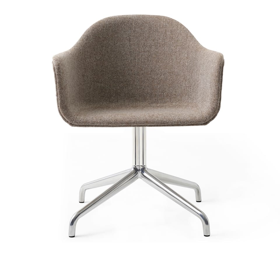 Harbour Swivel Chair Upholstered - Polished aluminium