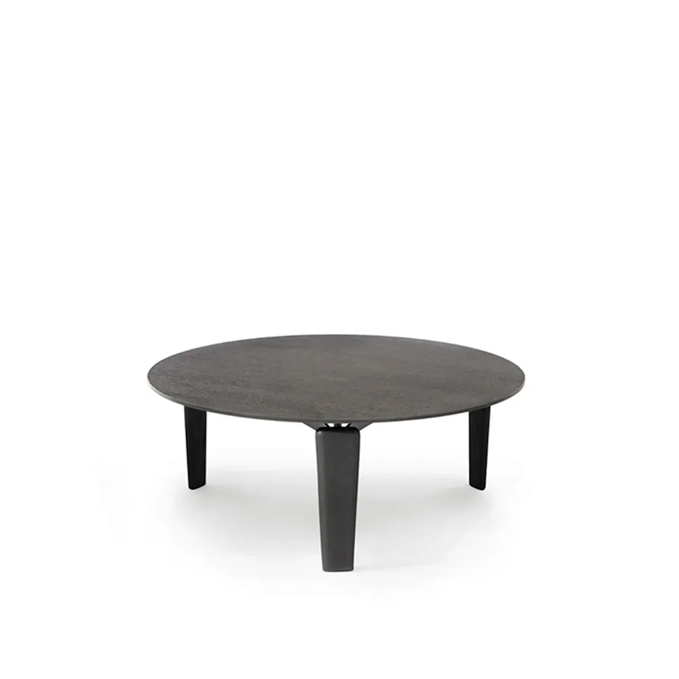 Tablet Small Table Ø 80 x 43 cm, Top Wenge, Structure Black