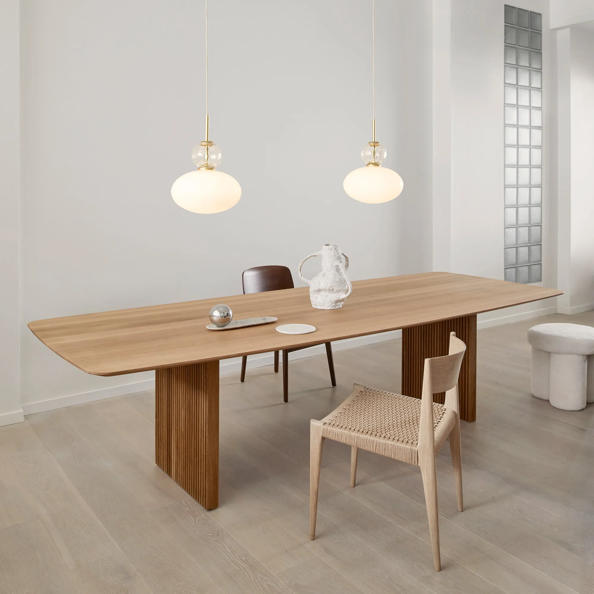 Rizzatto 32 Satin Brass/Opal White - 2